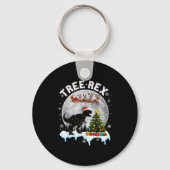 Tree Rex Christmas Dinosaur T-rex Xmas Pajama Men Sleutelhanger (Voorkant)