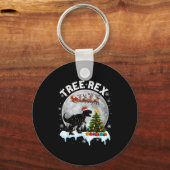 Tree Rex Christmas Dinosaur T-rex Xmas Pajama Men  Sleutelhanger (Voorkant)