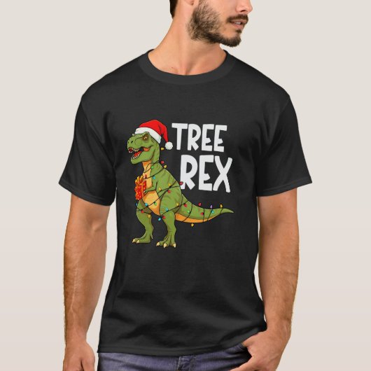 Tree Rex Christmas Dinosaur Tree T Rex Christmas B T-shirt (Voorkant)