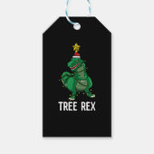 Tree Rex Christmas Dinosaurus T-Rex Jongens Kinder Cadeaulabel (Voorkant)
