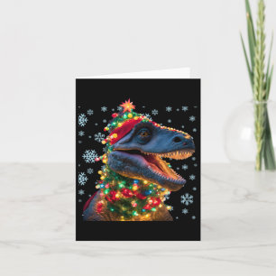 Tree Rex Christmas Light Kinder Dinosaurus Christm Kaart