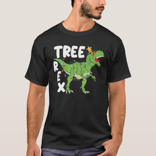 Tree Rex Christmas T - Rex Dinosaurus Xmas Kinder T-shirt (Voorkant)