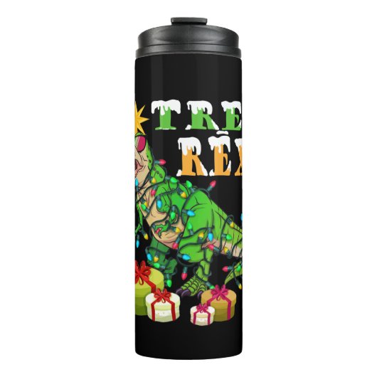 Tree Rex Christmas T-rex jongens Thermosbeker (Voorkant)