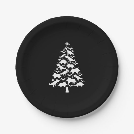 Tree Rex Christmas T-shirt Papieren Bordje (Voorkant)
