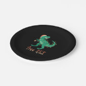 Tree Rex Dino T-Rex Kerstboom Grappig geschenk ide Papieren Bordje (Gekanteld)