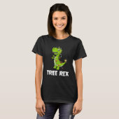 Tree Rex Dinosaur Christmas Costume Xmas Tree Ligh T-shirt (Voorkant volledig)