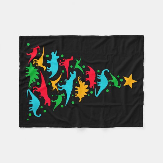 Tree Rex Dinosaur Dino Tree Christmas Tree Funny  Fleece Deken (Voorkant (Horizontaal))