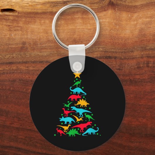 Tree Rex Dinosaur Dino Tree Christmas Tree Funny  Sleutelhanger (Voorkant)