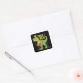 Tree Rex Dinosaur Familie Kerst Groep Matching Vierkante Sticker (Envelop)