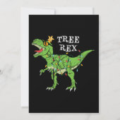 Tree Rex Dinosaurus Grappig Leuke Kerstmis Pyjama Kaart (Achterkant)