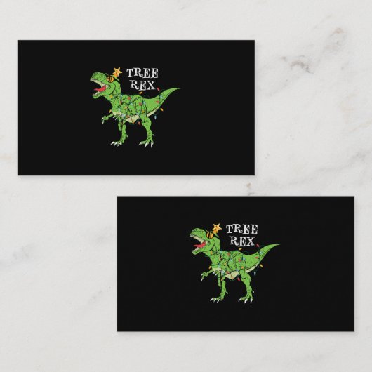 Tree Rex Dinosaurus Grappig Leuke Kerstmis Pyjama  Visitekaartje (Voorkant / Achterkant)