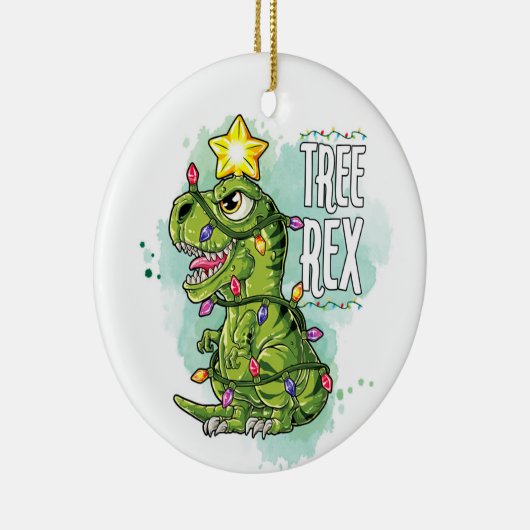 Tree Rex Dinosaurus Keramisch Ornament (Rechts)