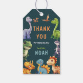 Tree Rex Dinosaurus Verjaardagsfeest Cadeaulabel (Voorkant)