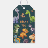 Tree Rex Dinosaurus Verjaardagsfeest Cadeaulabel (Achterkant)