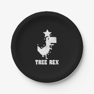 Tree Rex Funny Christmas Dinosaurus  Papieren Bordje