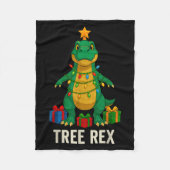 Tree Rex Funny Dinosaur Christmas  Fleece Deken (Voorkant)