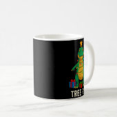 Tree Rex Funny Dinosaur Christmas Koffiemok (Voorkant rechts)