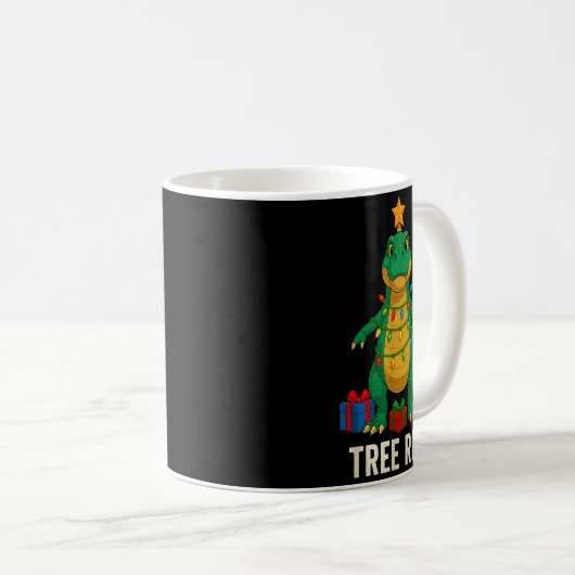 Tree Rex Funny Dinosaur Christmas Koffiemok (Voorkant rechts)