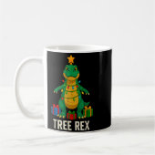 Tree Rex Funny Dinosaur Christmas Koffiemok (Links)
