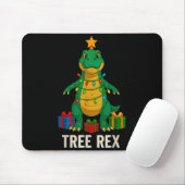 Tree Rex Funny Dinosaur Christmas  Muismat (Met muis)