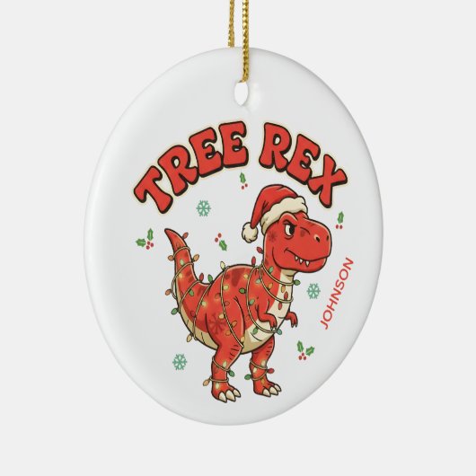 Tree Rex Funny Dinosaur Christmas Ornament Gift (Rechts)