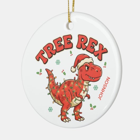 Tree Rex Funny Dinosaur Christmas Ornament Gift (Links)
