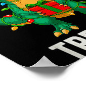 Tree Rex Funny Dinosaur Christmas Poster (Hoek)