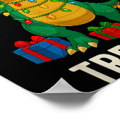 Tree Rex Funny Dinosaur Christmas Poster (Hoek)