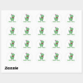 Tree-Rex Funny Dinosaur Pun T-Rex Classic Round St Ronde Sticker (Vel)