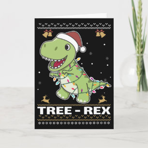 Tree-Rex Funny Dinosaur Pun T-Rex Kaart
