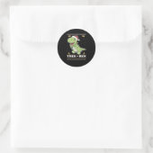 Tree-Rex Funny Dinosaur Pun T-Rex Ronde Sticker (Tas)