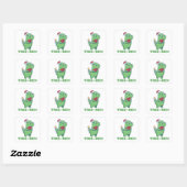 Tree-Rex Funny Dinosaur Pun T-Rex Square Sticker (Vel)