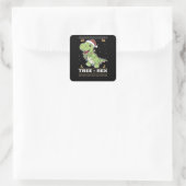 Tree-Rex Funny Dinosaur Pun T-Rex Vierkante Sticker (Tas)