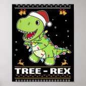 Tree Rex Funny Tyrannosaurus Rex Christmas Pun  Poster (Voorkant)