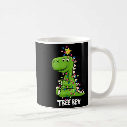 Tree Rex Funny Xmas Trex Boys Toddler Christmas Di Koffiemok (Rechts)