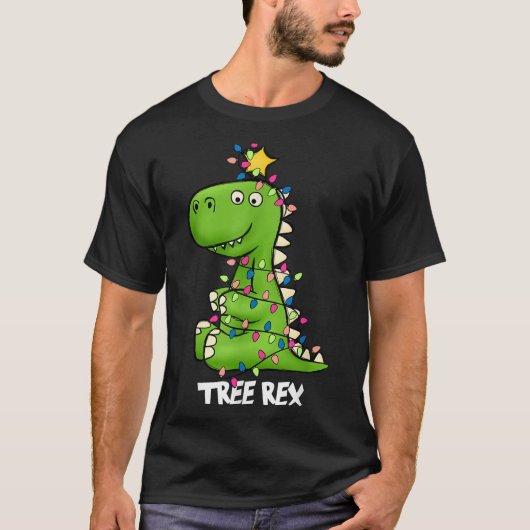 Tree Rex Funny Xmas Trex Boys Toddler Christmas Di T-shirt (Voorkant)
