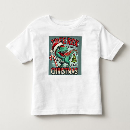Tree Rex – Grappig Kerst T-Rex T-shirt (Voorkant)