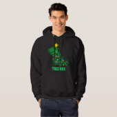 Tree Rex Grappig Retro Kerstmis Dino Hoodie (Voorkant volledig)