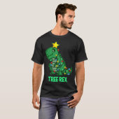 Tree Rex Grappig Retro Kerstmis Dino T-shirt (Voorkant volledig)
