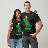 Tree Rex Grappig Retro Kerstmis Dino T-shirt (Unisex)