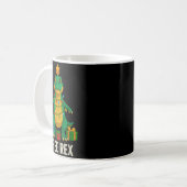 Tree Rex Grappige Dinosaurus Kerst Koffiemok (Voorkant links)