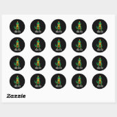 Tree Rex Grappige Dinosaurus Kerstmis Ronde Sticker (Vel)