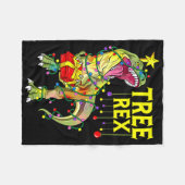 Tree Rex! Grappige Kerstmis Paleontoloog  Fleece Deken (Voorkant (Horizontaal))