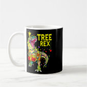Tree Rex! Grappige Kerstmis Paleontoloog  Koffiemok (Links)