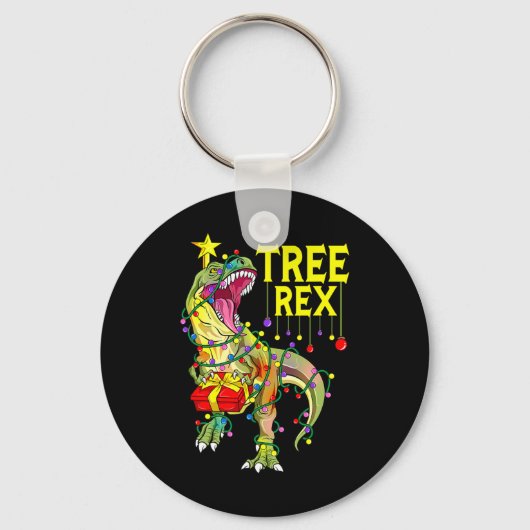 Tree Rex! Grappige Kerstmis Paleontoloog  Sleutelhanger (Voorkant)