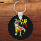 Tree Rex! Grappige Kerstmis Paleontoloog  Sleutelhanger (Voorkant)