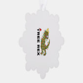 Tree Rex Kerstmis Dinosaurus T Rex 2 Ornament Kaart (Rechts)