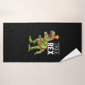 Tree Rex Kerstverlichting Dinosaurus Badhanddoek (Badhanddoek)