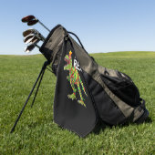 Tree Rex Kerstverlichting Dinosaurus Golfhanddoek (Groen)