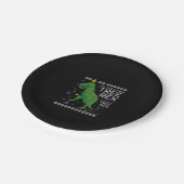 Tree Rex Lelijke Kersttrui Dino T-rex Funny O Papieren Bordje (Gekanteld)